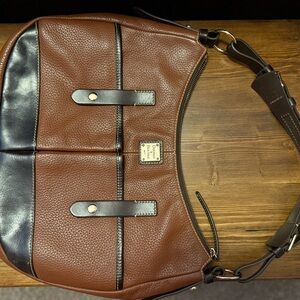 Dooney and Bourke Brown and Black Leather Men's Bag